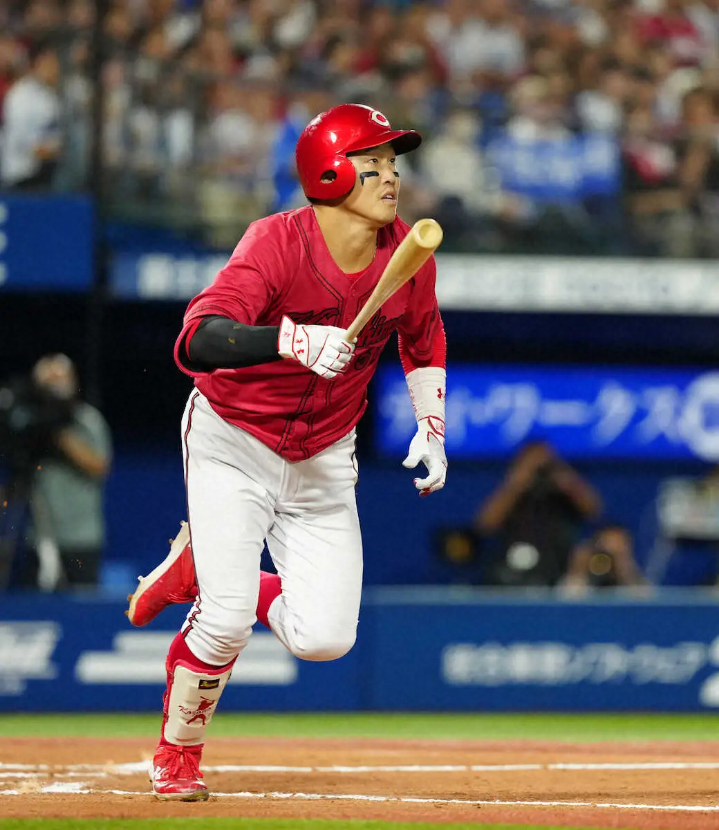 【画像・写真】広島・小園　執念こめた延長11回の適時打　首位陥落もチーム一丸強調「今日の野球ができていれば」