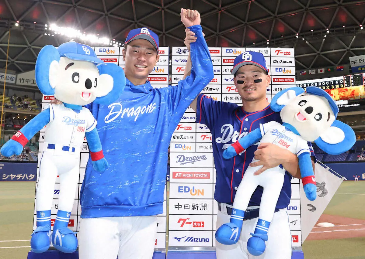 【画像・写真】中日・川越が3回に決勝2号3ラン　「貢献できてうれしい。最高」と笑顔