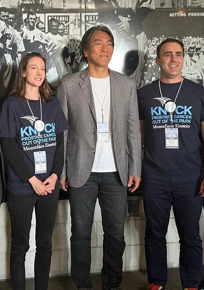 【画像・写真】松井秀喜氏がヤンキースタジアム来場　MLBアナとの交流から前立腺がんイベント参加実現