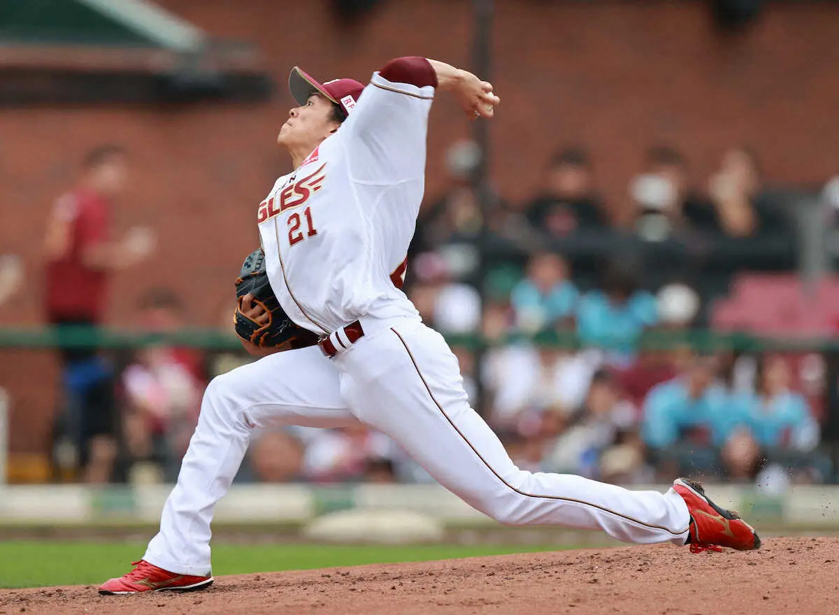 【画像・写真】楽天・早川隆久が4連勝で今季11勝目「15勝勝てるように頑張る」主砲・浅村が3ランで勝利アシスト