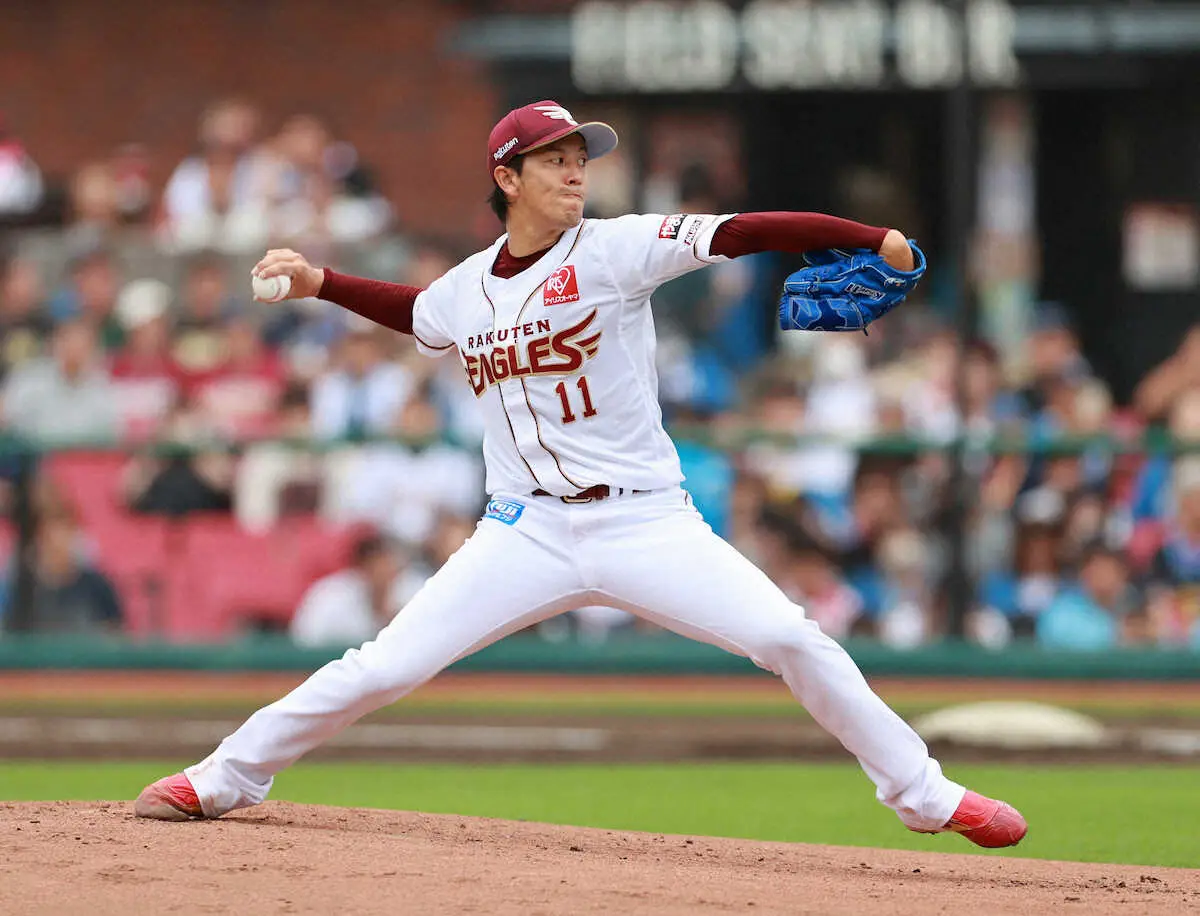 【画像・写真】楽天・岸　7回3失点で5勝「毎回、吐きそう」　チームは3連勝で3位ロッテ戦に勢い