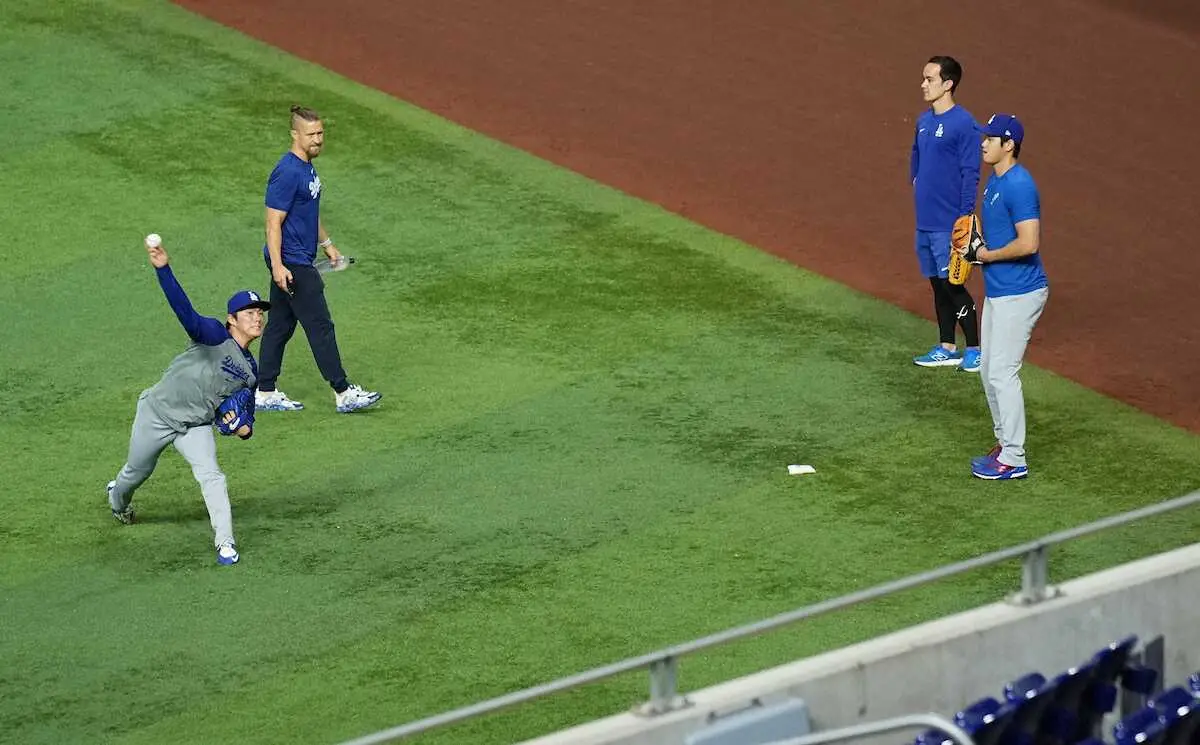 【画像・写真】大谷翔平　術後ブルペンでは最多となる30球の投球練習　最速は149・6キロをマーク