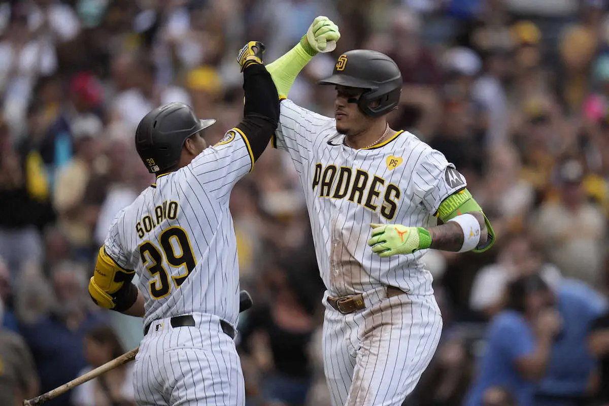 【画像・写真】パドレスがタティス＆マチャド＆ソラノの3者連続アーチでアストロズに快勝　松井裕樹は9戦連続登板なし