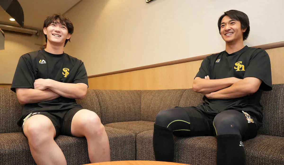 【画像・写真】ソフトバンク「慶応野手3兄弟」トーク　柳町＆正木＆広瀬　柳町「Vチームの一員になれてうれしい」