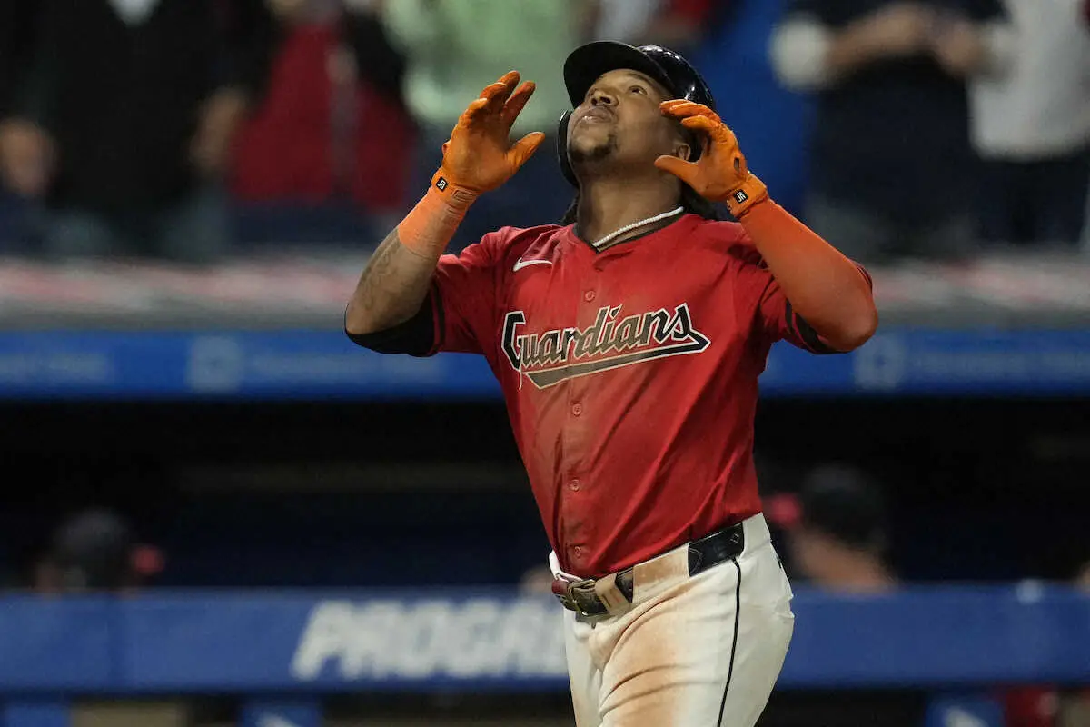 【画像・写真】ガーディアンズ・ラミレス　決勝38号3ラン　大谷翔平に続く「40―40」まで残り3試合であと2本塁打