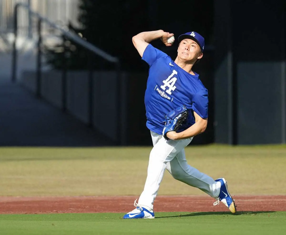 【画像・写真】ドジャース・由伸「責任を持って投げたい」メジャー1年目いざPS初戦先発へ