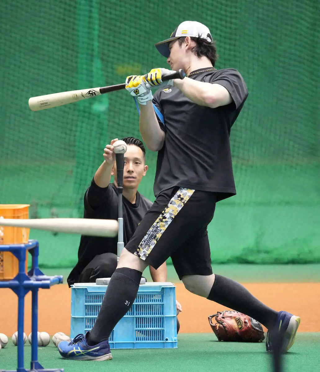 【画像・写真】ソフトバンク正木がフェニックスL2試合連続欠場後に帰福　ライブBPで実戦勘持続狙う