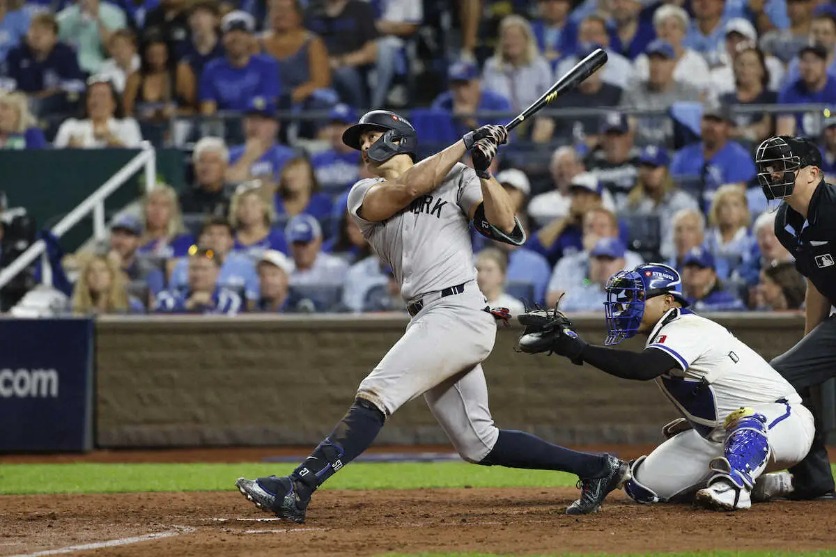 【画像・写真】ヤンキース・スタントンが決勝弾など3安打2打点「努力をして、自分の仕事をすることができて喜ばしい」