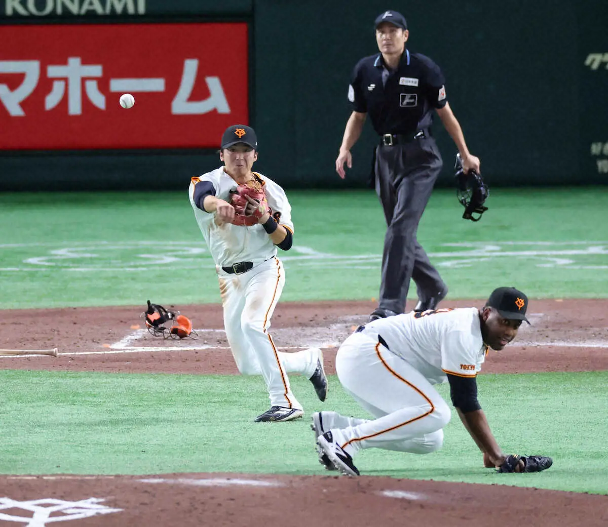 【画像・写真】巨人・増田大「迷いなくいった」チーム救う猛チャージ併殺　阿部監督も感謝「素晴らしかった」