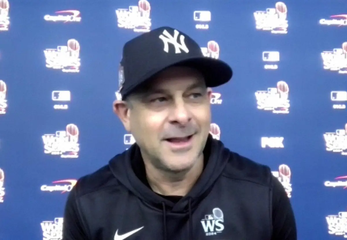 【画像・写真】リモート会見を行ったヤンキースのブーン監督（撮影・杉浦大介通信員）