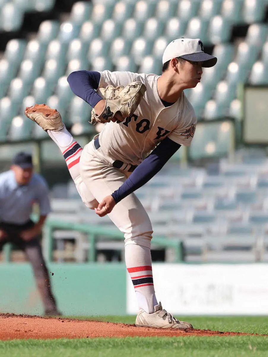【画像・写真】東洋大姫路V王手　プロ注目右腕だけじゃない！背番号10左腕・末永が自己最速142キロマークの力投