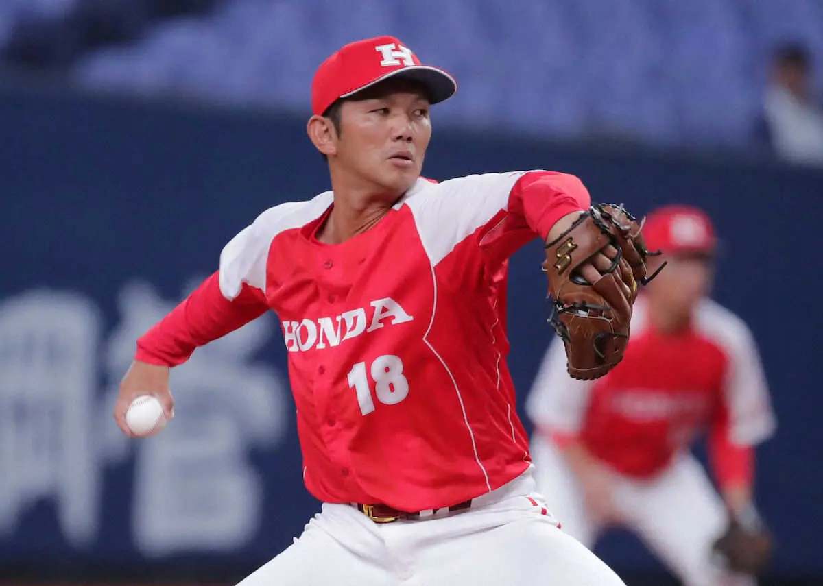【画像・写真】Honda2大会連続8強　34歳ベテラン右腕・福島テンポよく「1イニングは稼げた」