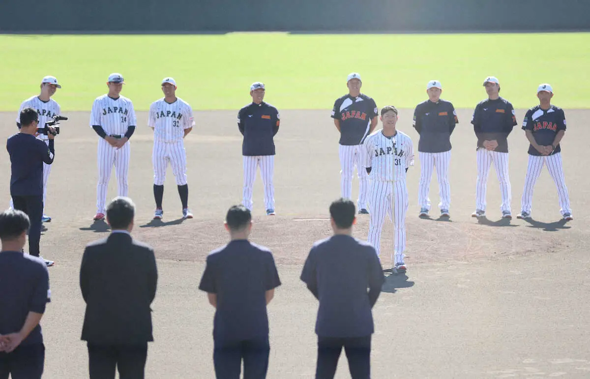 【画像・写真】井端ジャパン　宮崎合宿打ち上げ　坂倉「全員で世界一になりましょう」