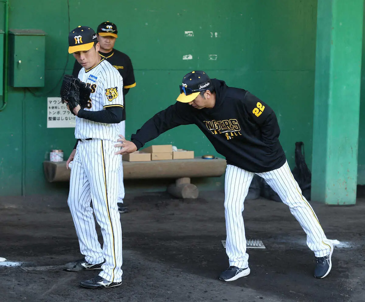 【画像・写真】阪神・藤川監督「迷い込まないように」悩める椎葉に火の玉密着レッスン