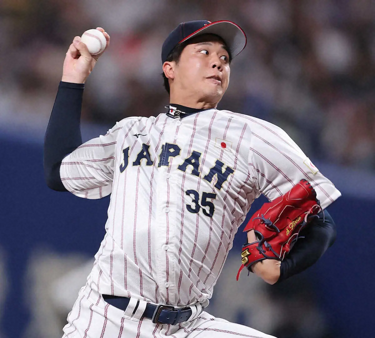 【画像・写真】阪神・才木が鮮烈な日の丸デビュー星　4者連続含む圧巻の3回7奪三振で完全投球「凄く良い感じ」