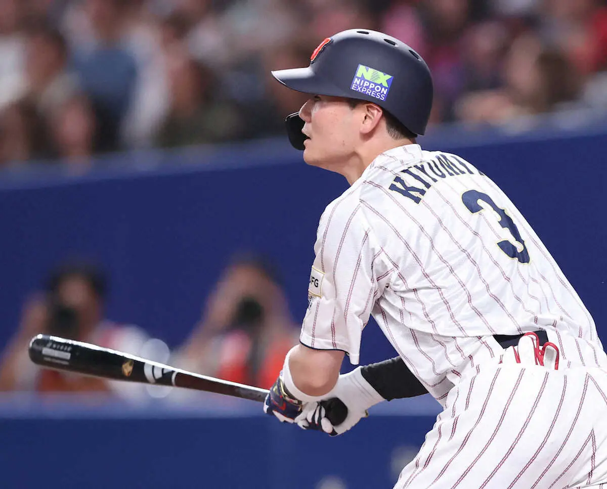 【画像・写真】日本ハム・清宮　侍の国際試合初出場で適時二塁打「楽に打てた」　今季得点圏打率.394の勝負強さ発揮