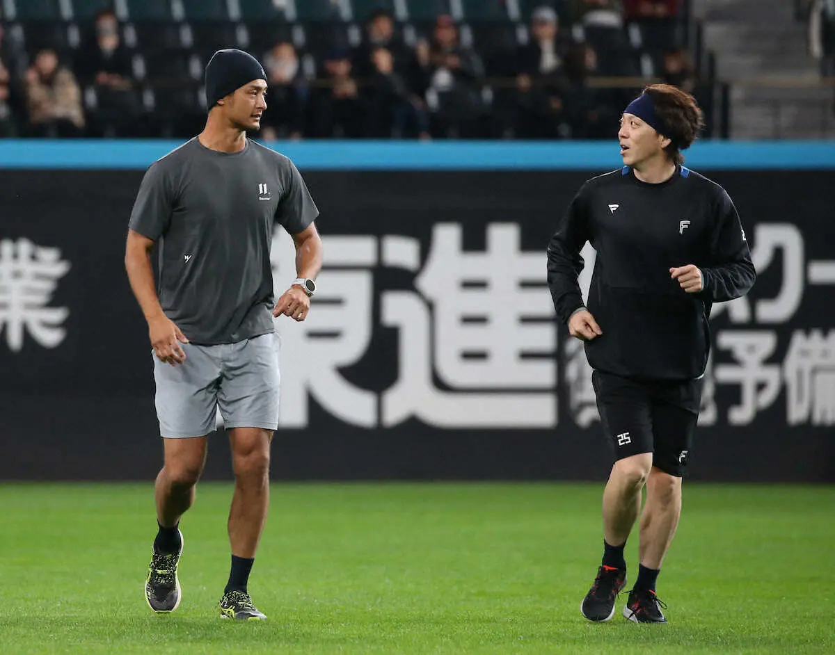 【画像・写真】日本ハム・宮西　ダルと8年ぶり再会＆合同自主トレ「自分にとってもいい思い出」
