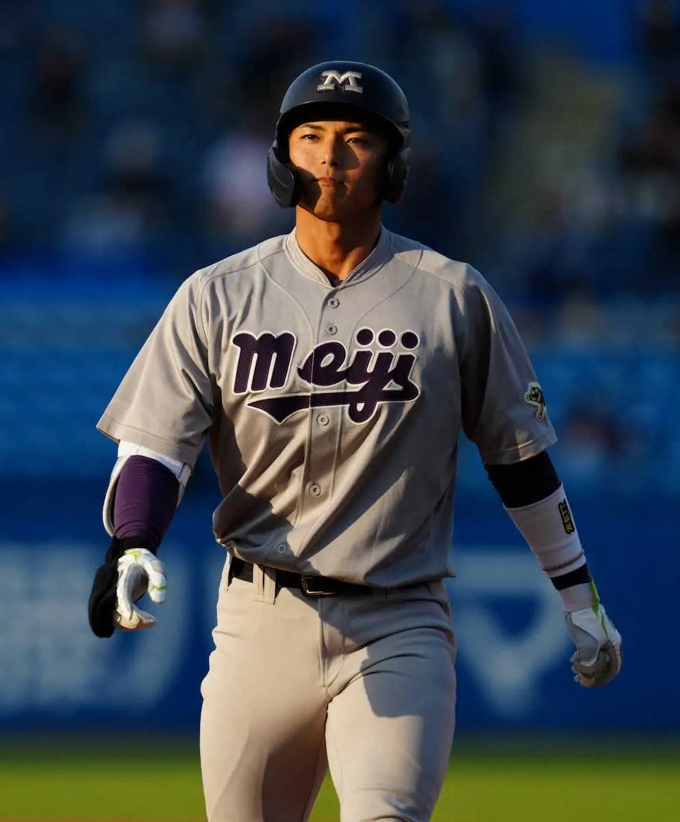 【画像・写真】【東京六大学】明大Vならず　楽天ドラ1・宗山塁は3打数無安打　76年ぶりの歴史的一戦は早大が制す