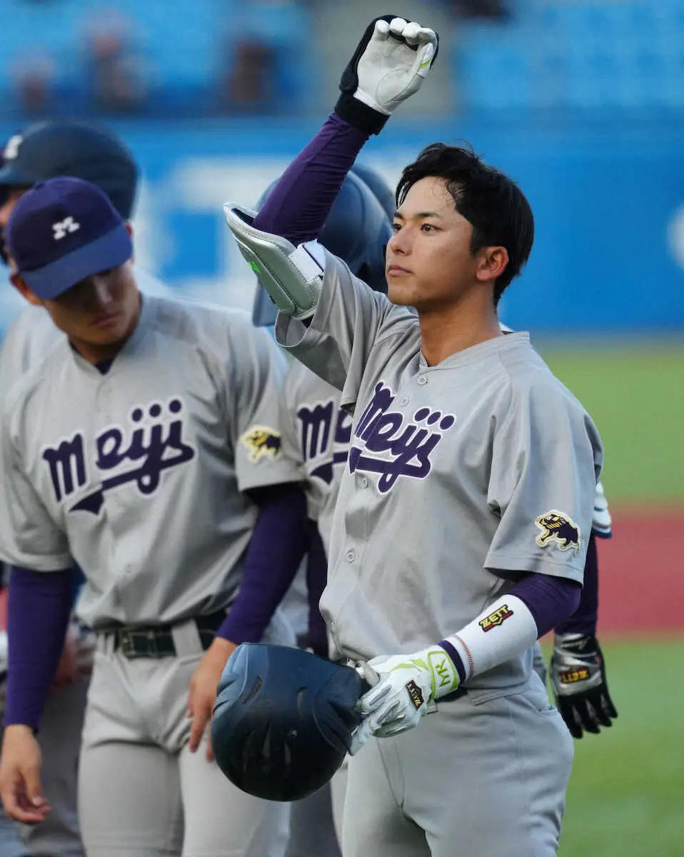【画像・写真】明大3季ぶりV逃す　楽天1位・宗山、悔し3打数無安打も明治に感謝「成長させてもらいました」