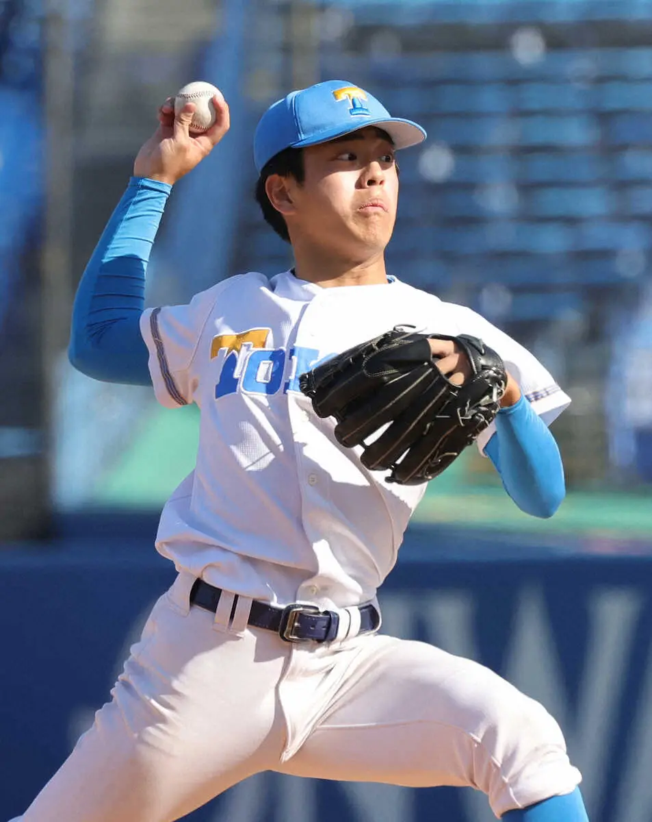 【画像・写真】【東京六大学】東大・垣田投手の出身欄にアナウンスもかんじゃった