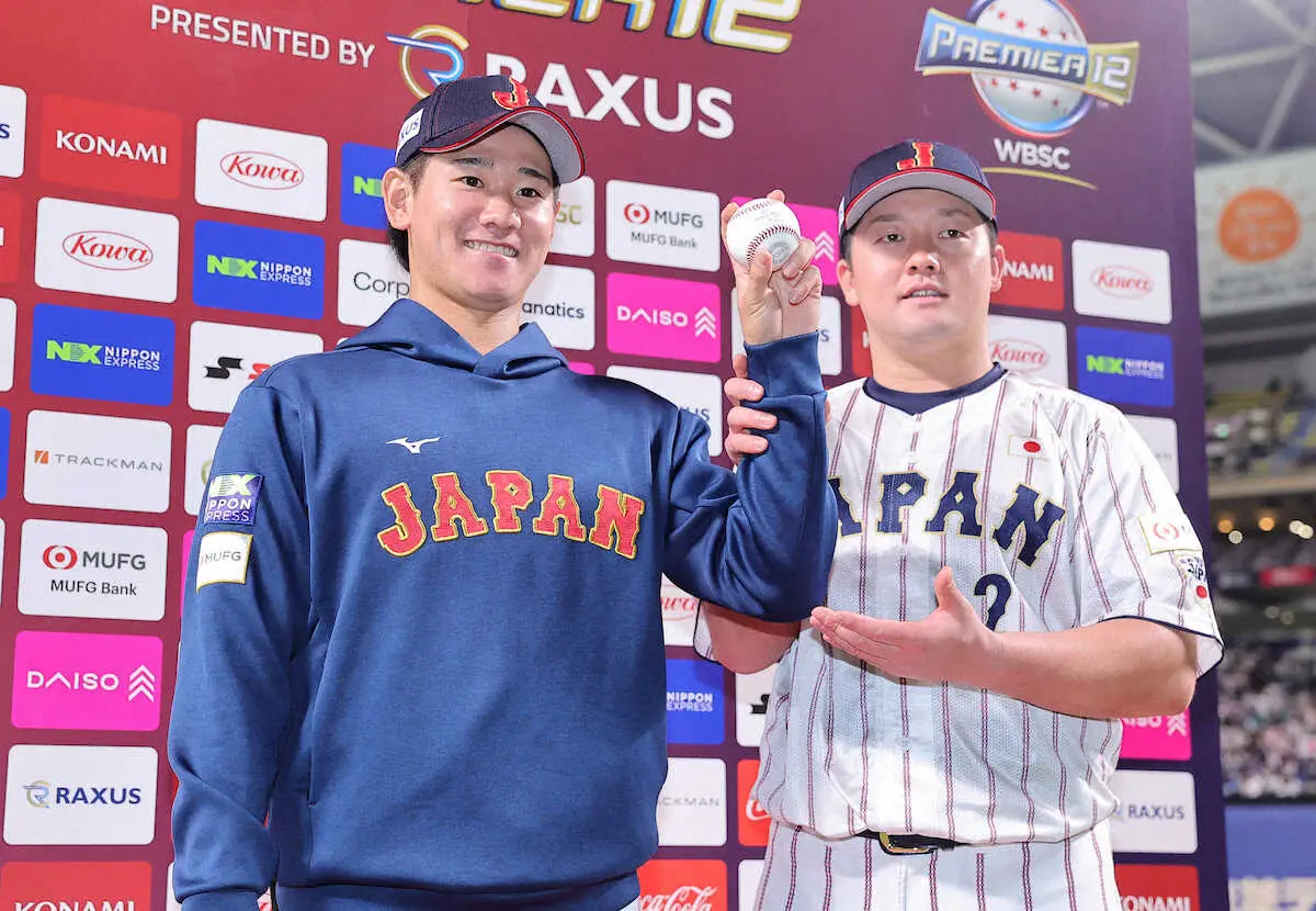 【画像・写真】巨人・井上　大の人見知りが…侍ジャパンで殻破るチャンス　戸郷、同学年の横山らと談笑も