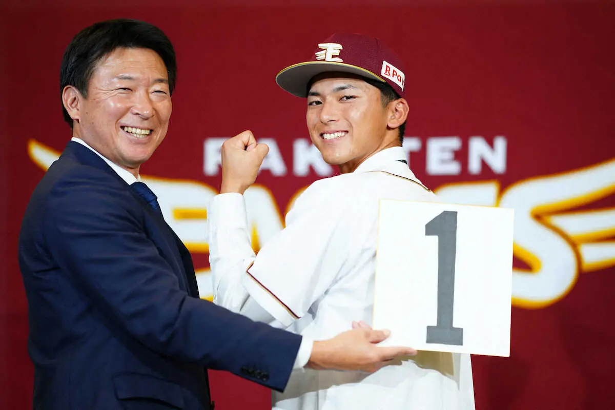 【画像・写真】楽天ドラ1の明大・宗山が入団交渉に臨み、基本合意