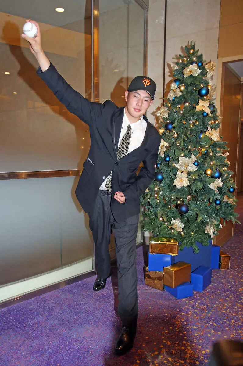 【画像・写真】巨人ドラ4・石田“巨人の星”になる！　二人三脚　米でプレー経験ある父・威仁さんに感謝