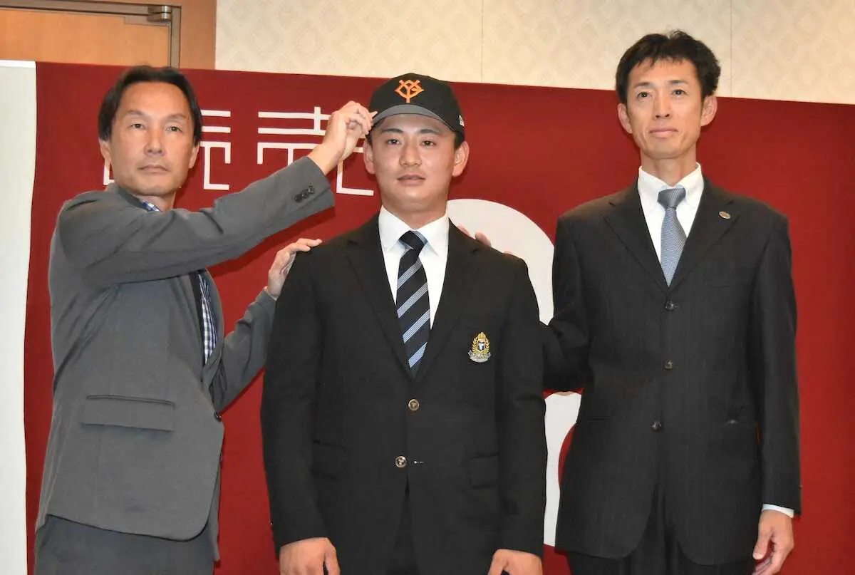 【画像・写真】巨人ドラフト5位・宮原が仮契約「チームに必要となれるように」背番号は57