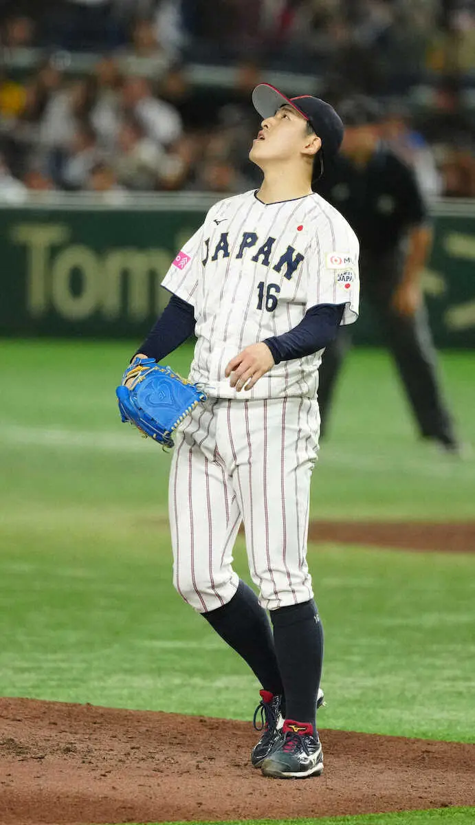 【画像・写真】侍・隅田「本当に感謝」　2番手登板で先頭に先制被弾も幸運2勝