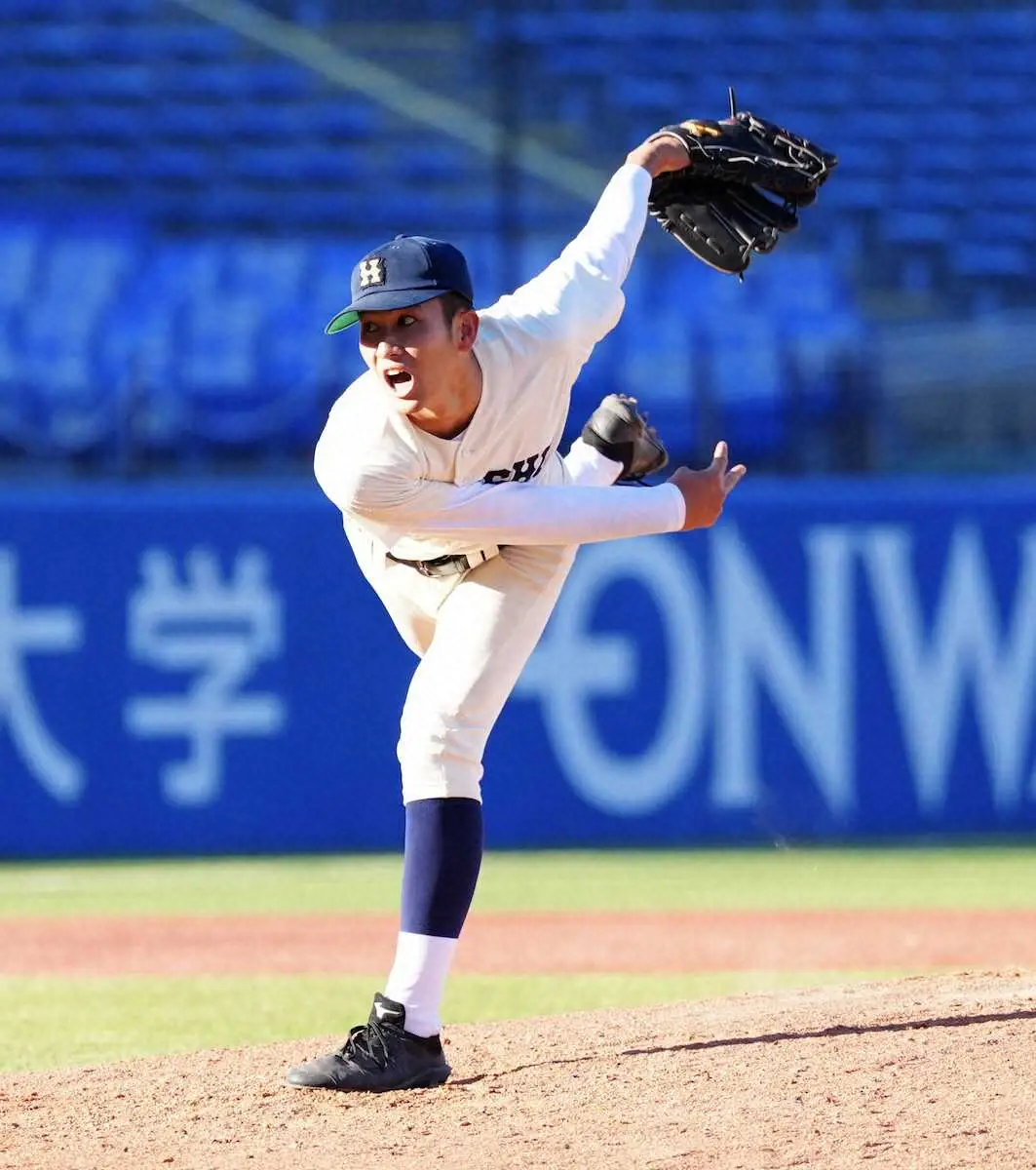 【画像・写真】伝統校・広島商エースが184球熱投で神宮大会決勝に　監督「厳しい場面を経験させたかった」