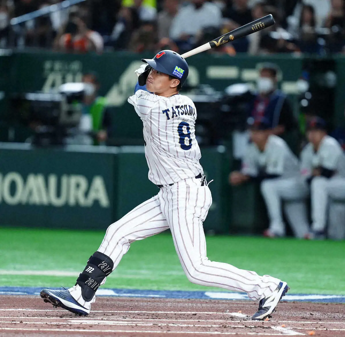 【画像・写真】侍・辰己「台湾の球場なら入っていた」　初回フェン直先制二塁打