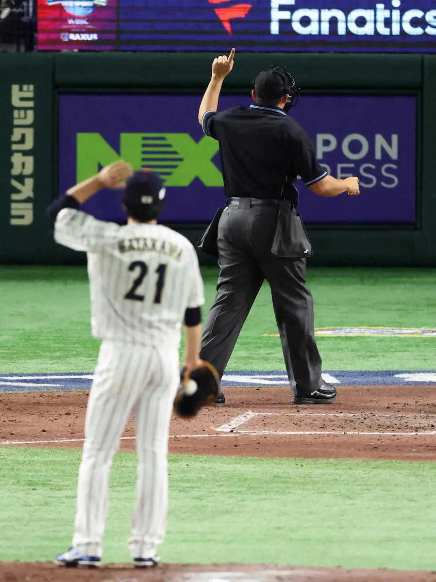 【画像・写真】侍・早川　4回0/3を3失点…ピッチクロック違反で動揺？「ちょっと難しかった」