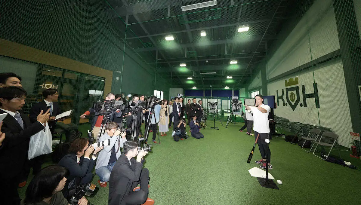 【画像・写真】＜菊池雄星　King　of　the　Hillオープニングセレモニー＞バッティンングエリア（撮影・郡司　修）