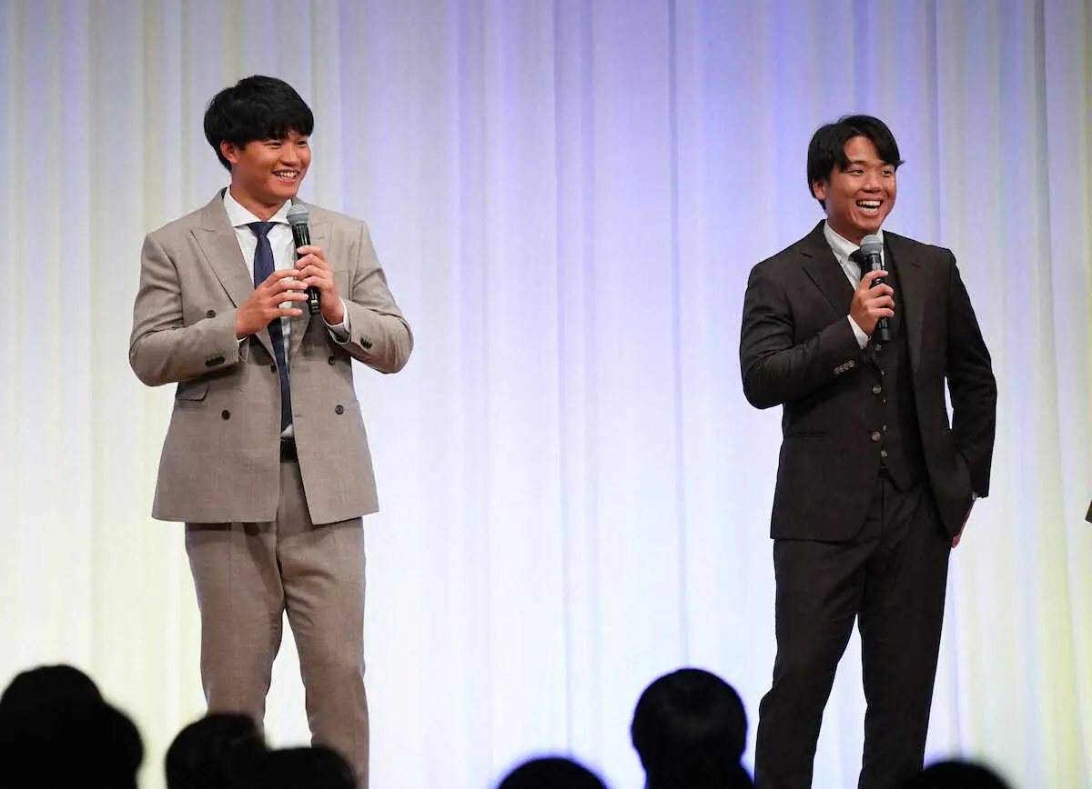 【画像・写真】阪神・森下　村上との絶妙かけ合いで「俺、頌樹さんの年俸に貢献してるわ。1000万ぐらいちょうだい」