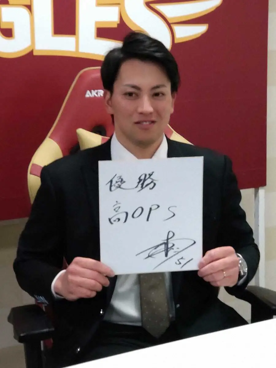 【画像・写真】楽天・小郷　3500万円アップの6600万円でサイン　来季はOPS800台目標　球団には大胆要求