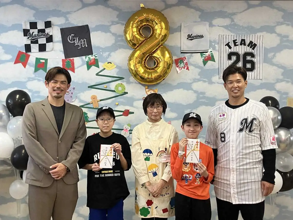 【画像・写真】今江氏　ロッテ・中村奨とこども病院訪問「僕たちが毎年行くことで、少しでも力になれたら」