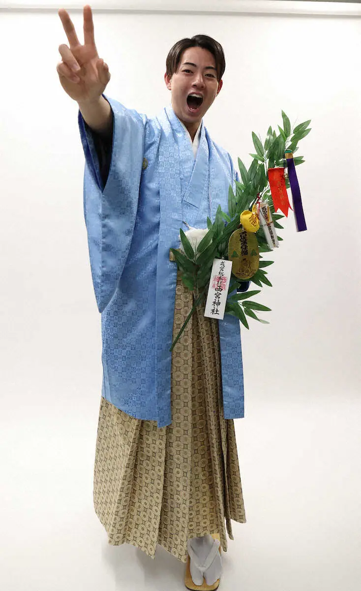 【画像・写真】阪神・下村　25年“繁盛”間違いなし!!　十日戎ポスターモデルで白星もザクザク!?