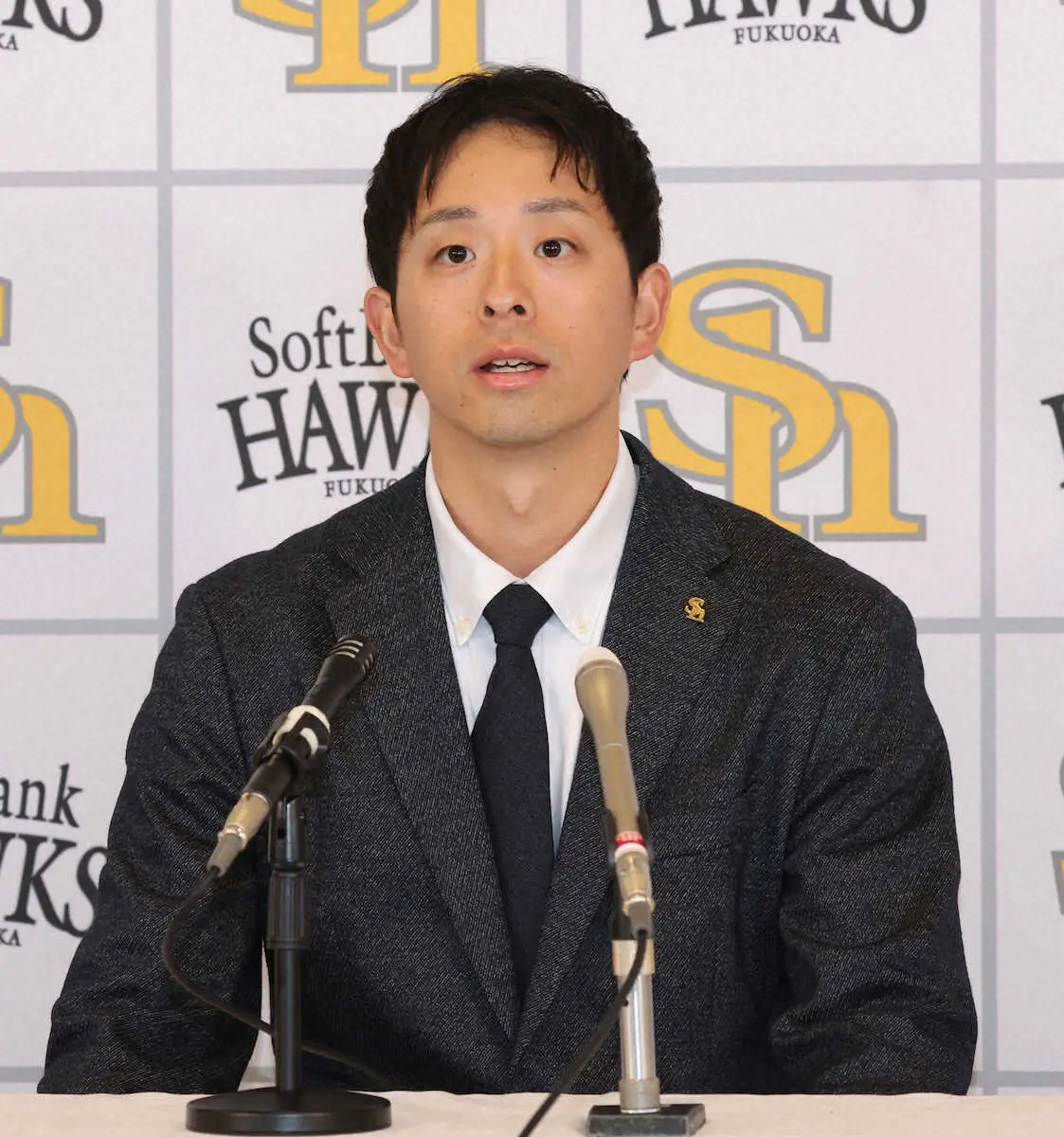 【画像・写真】ソフトバンク・大関友久が年俸9000万円で更改「目標設定の大切さがわかった」