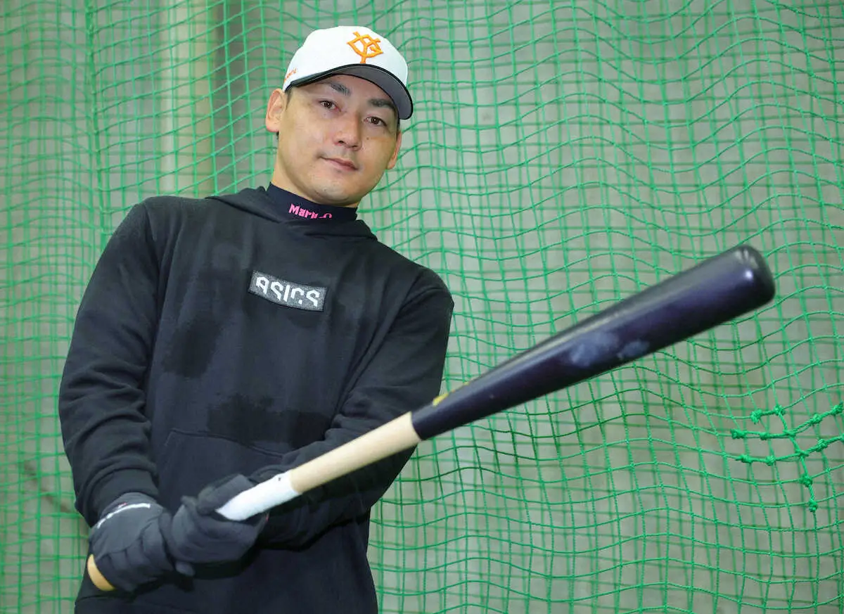 【画像・写真】巨人・丸が自主トレ公開　今季の目標は「挑」　通算2000安打まで残り158