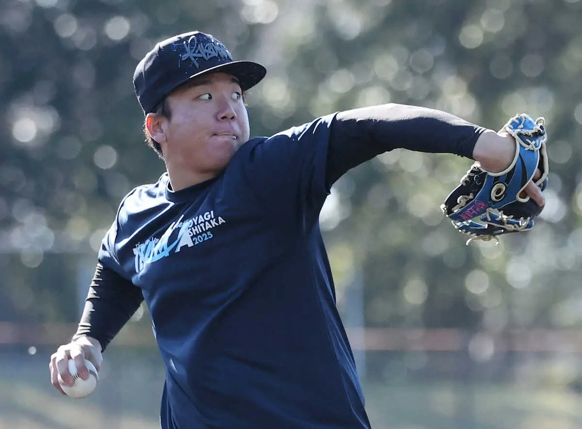 【画像・写真】新兵器!?阪神・村上が「淡路島ボール」習得へ　昨年末自主トレで近本から助言受け変化量や軌道確認