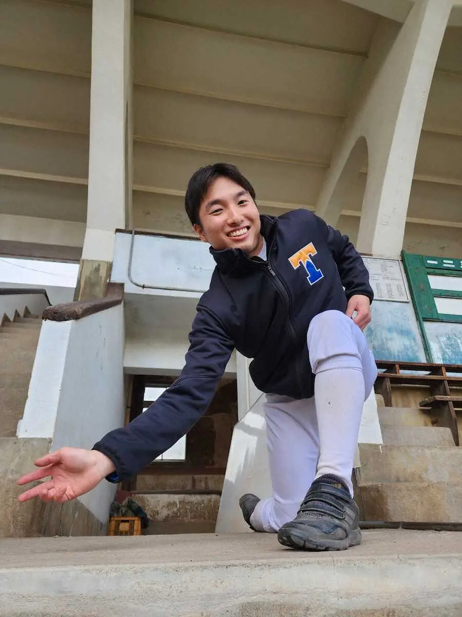 【画像・写真】東大・渡辺向輝「シーズン2勝は絶対にしたい」　元ロッテ・渡辺俊介氏の長男