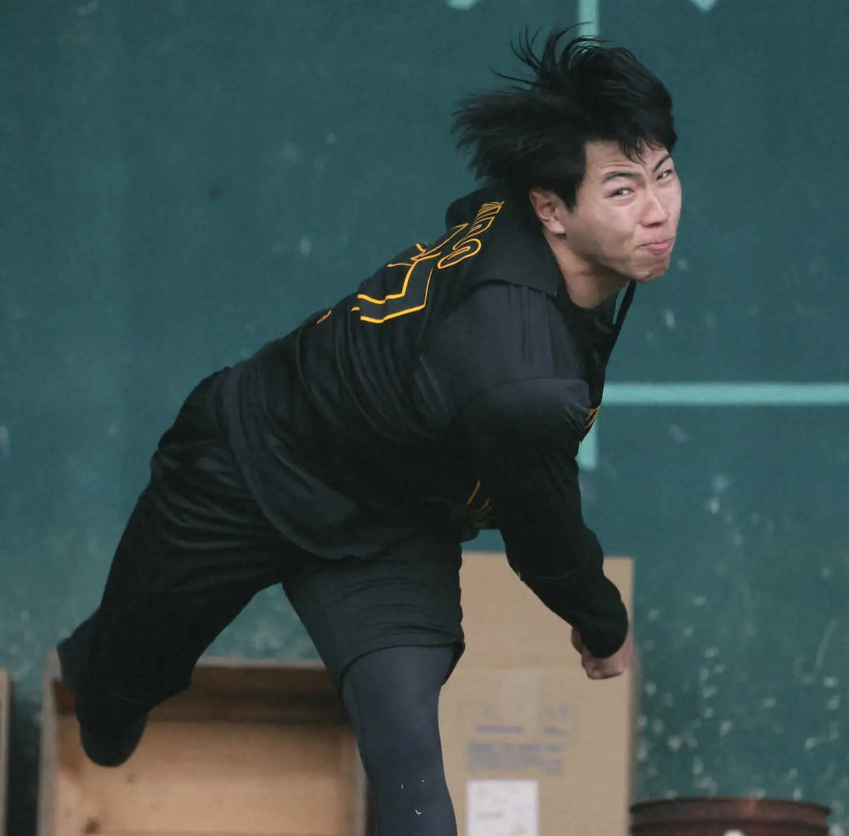 【画像・写真】阪神育成ドラ1・工藤、衝撃150キロ！今年初ブルペンでいきなり剛速球も「そんな驚くことでは…」と冷静