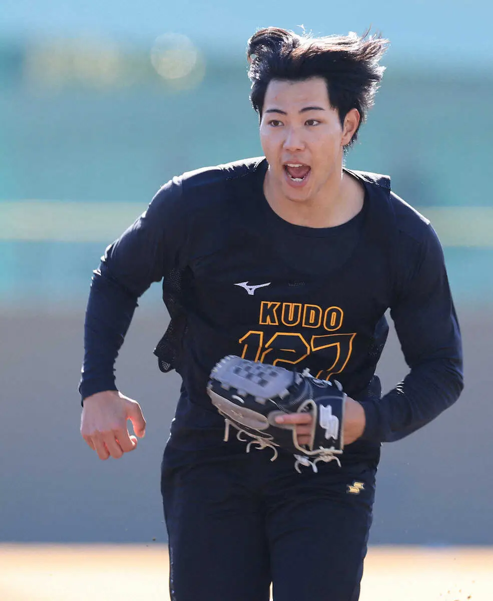 【画像・写真】阪神育成ドラ1工藤　日本人最速165キロ出す　“記録保持者”同学年・朗希に「追いつけるように頑張る」