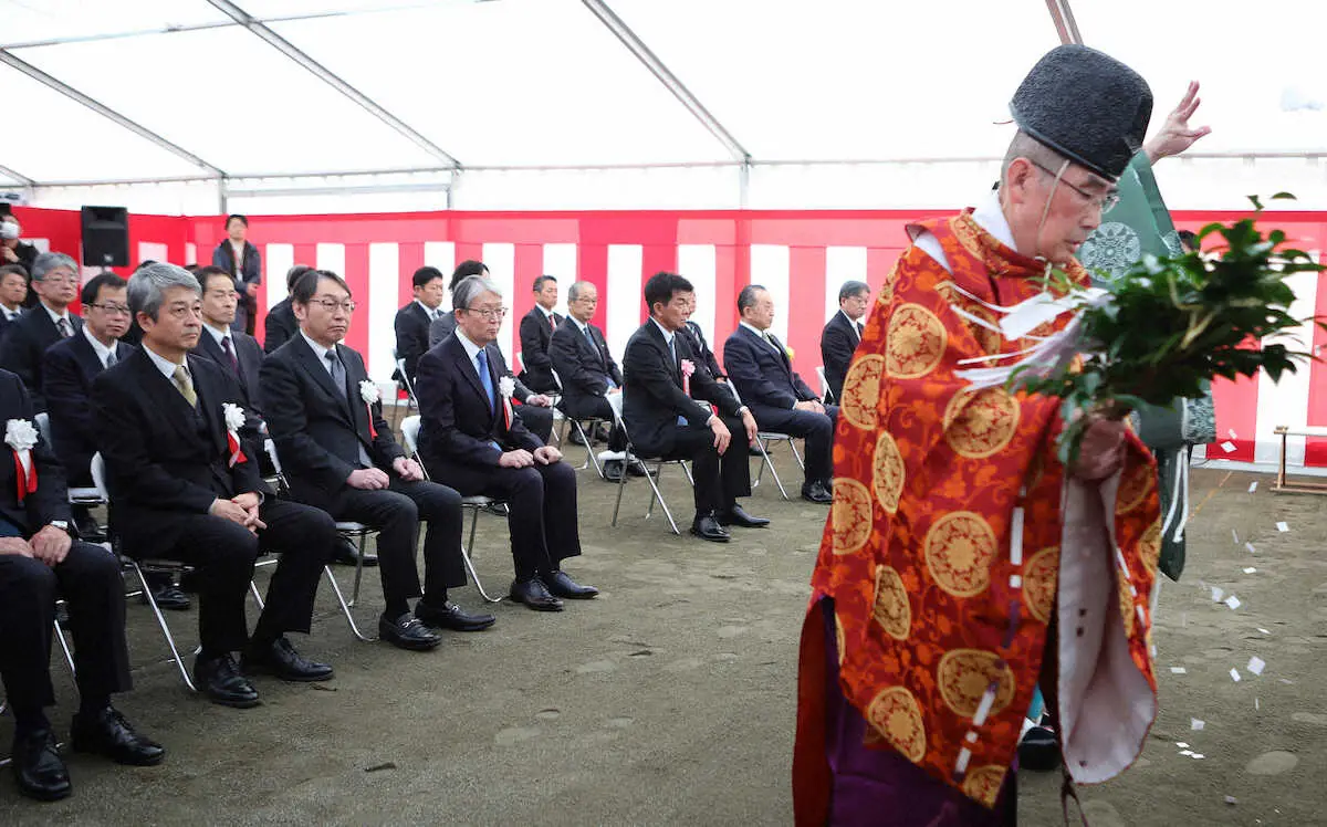 【画像・写真】巨人ファーム新球場併設水族館の起工式　山口オーナー「他に例のない水族館」