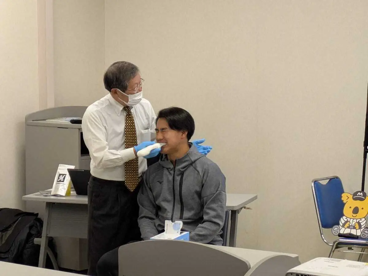 【画像・写真】ロッテ・ドラ1西川　平均大きく超える噛む力「さらに歯を強くしていきたい」