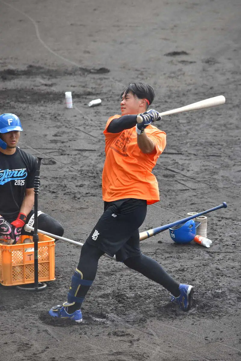【画像・写真】日本ハム・吉田　DeNA・宮崎から金言！打撃の悩み相談「全打球に100点を追い求めすぎ」と助言