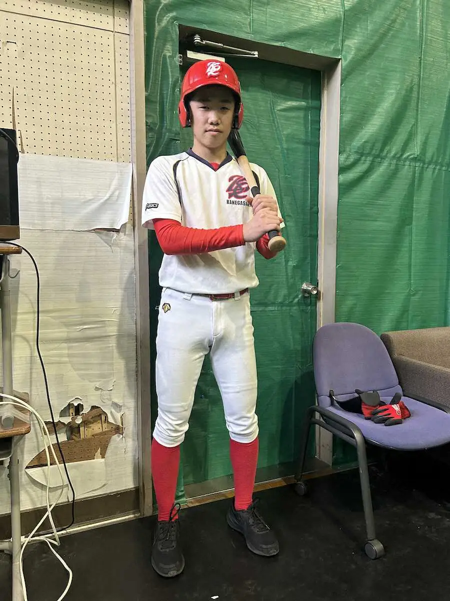 【画像・写真】金ケ崎リトルシニアで上位打線を任される及川裕翔くん（撮影・柳原　直之）