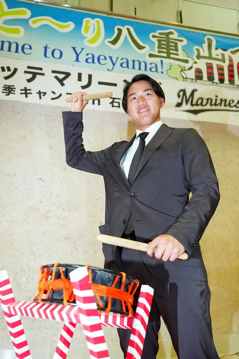 【画像・写真】ロッテ・ドラ1西川　まずは外野手一本で勝負！吉井監督方針転換　持ち味打撃生かす