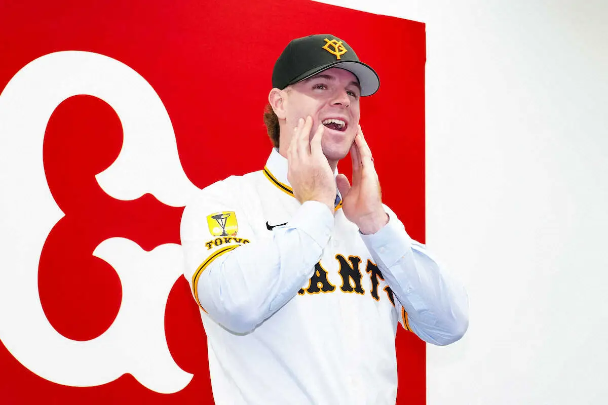 【画像・写真】巨人新外国人・キャベッジは大谷超「打撃速度」　大谷級「飛距離」　大谷驚く「走力」