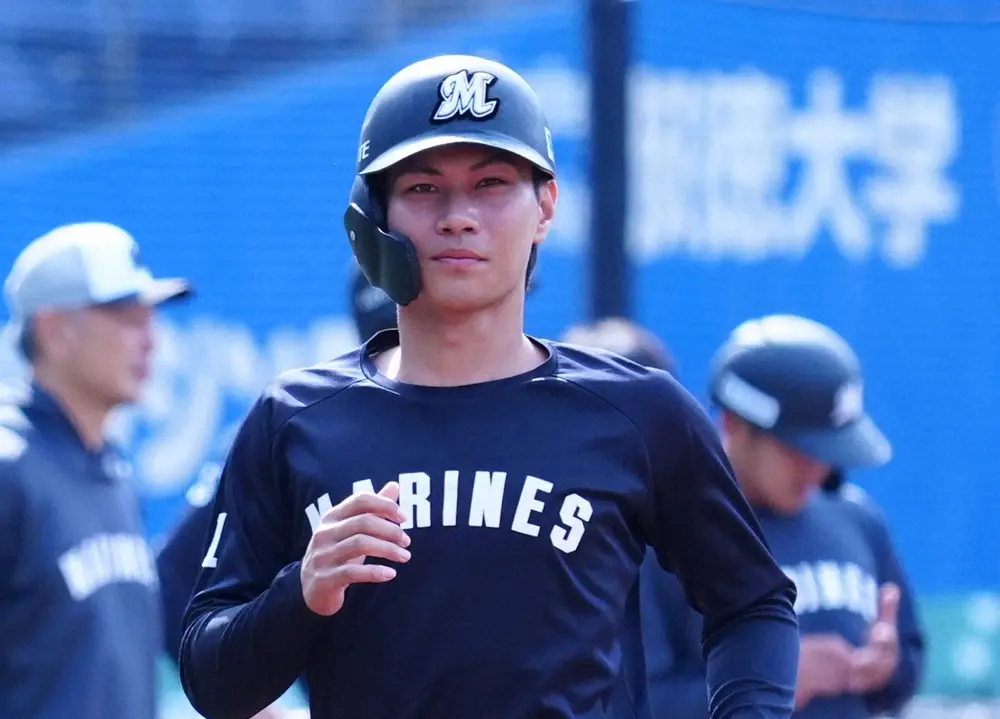 【画像・写真】ロッテ藤原　右内転筋の張りで別メニュー調整　アーリーワークに姿見せるも
